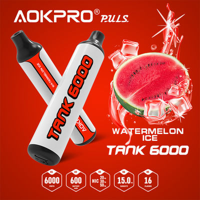 TYPE-C Wassermelone gewürztes Wegwerfvape sperrt Hauch 15ml 6000 ein