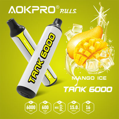 Mango 600mAh TYPE-C würzte wieder aufladbaren Wegwerf-Vape-Stift 15ml