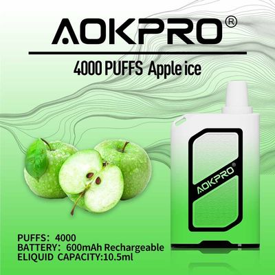 Hauch 5% NIC 4000 Wegwerf-Vape-Kasten-E-Flüssigkeits-Kapazität 10.5ml