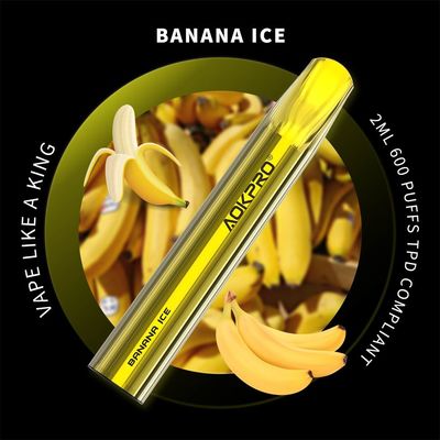 Bananen-Eis inhaliert aktivierte Vape Wegwerfhauche des hülsen-Gerät-600