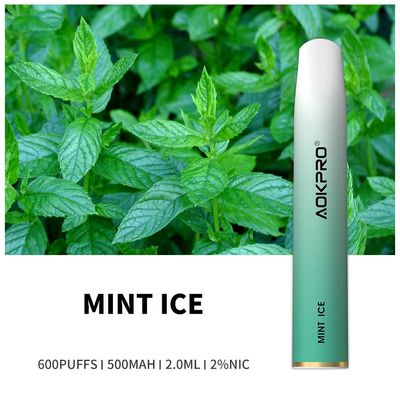 Tadelloses Eis TPD Vape 600 stößt nikotin-Salz-Geräte 2ml 2% Wegwerfluft